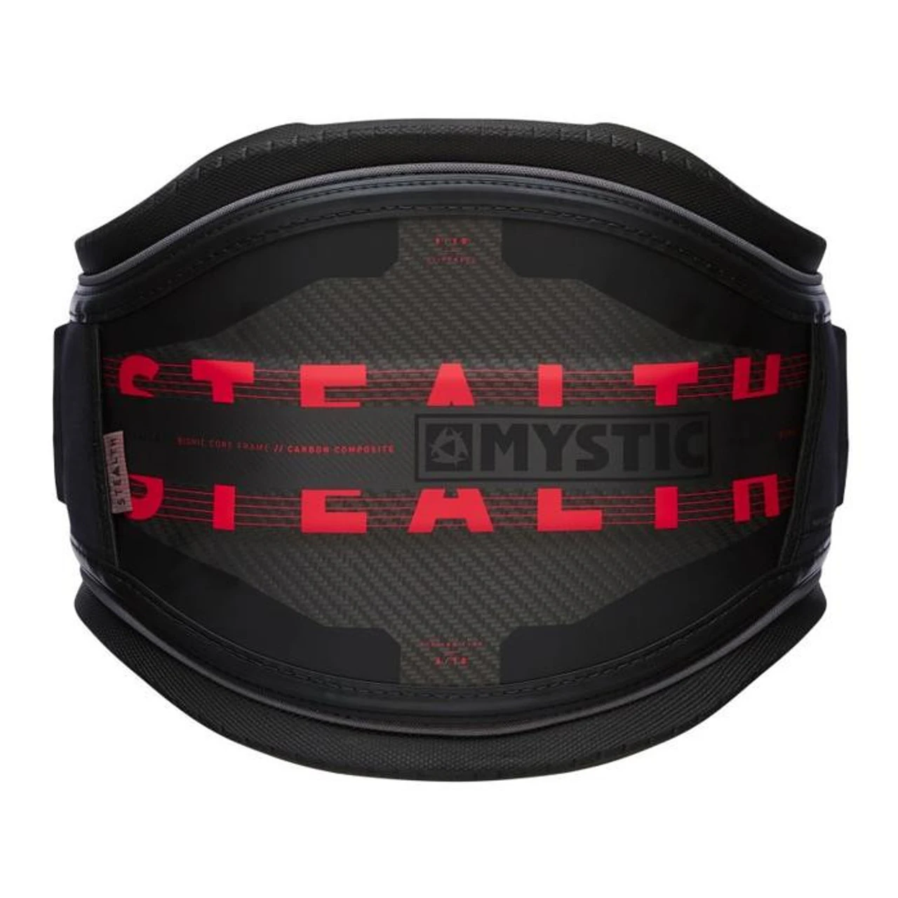 2022 Mystic Stealth H2OUT Waist Harness - Black/Red